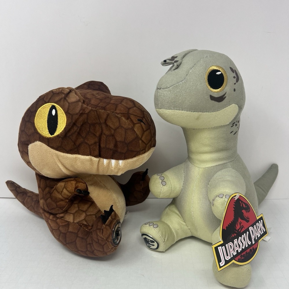 Jurassic Park Dinosaur Plush T Rex Brachiosaurus 9โ Inch Stuffed Animal Toy Set